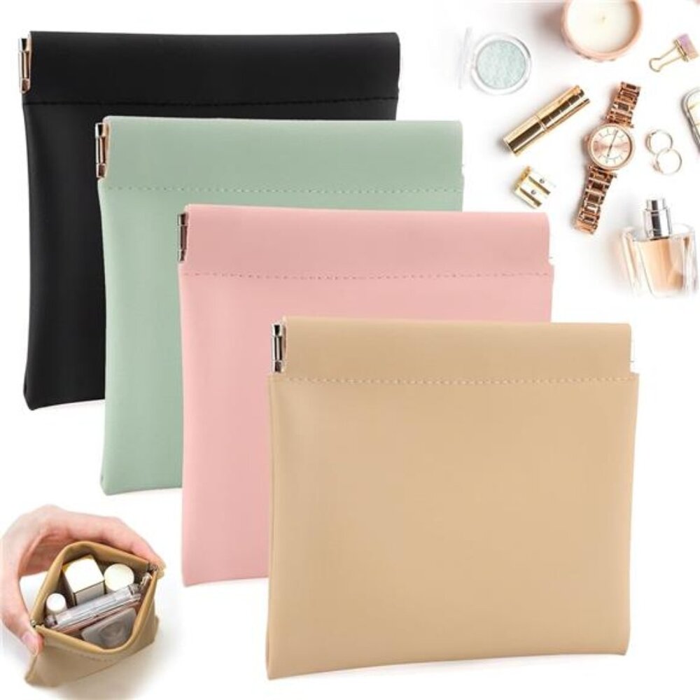 Small Makeup Bag for Purse Mini Portable Cosmetic Bags for Women Coin Purse 4PCS